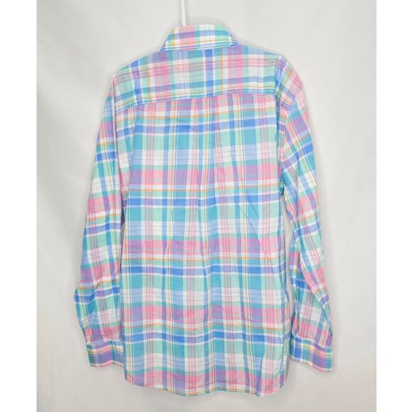 Vineyard Vines Kids 100% Cotton Plaid Long Sleeve Button Front Shirt Size Small - Picture 2 of 9